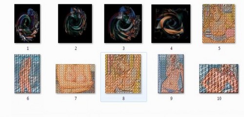 Product picture This is a Mix Lot of 4 Dark Art and 6 Nude Ladies painted on